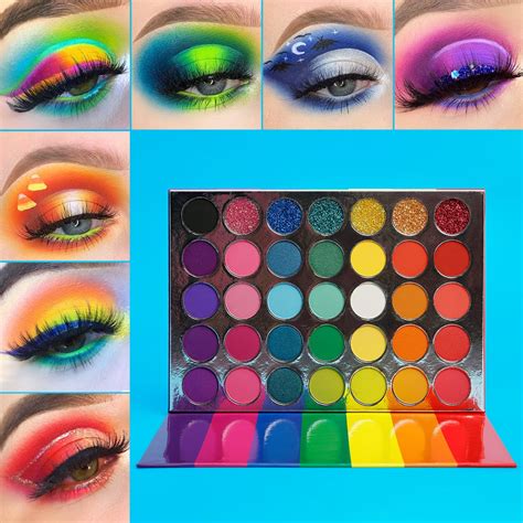 bright rainbow eyeshadow palette.